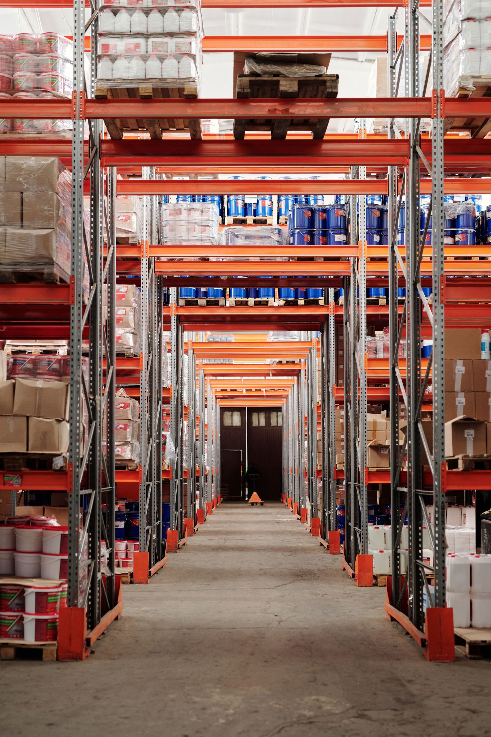 Staffed storage facility where incoming packages are received and sorted
